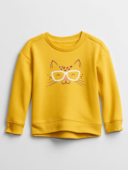 Свитшот GAP для девочки 4 года 104-110 см Желтый (GP-00076)