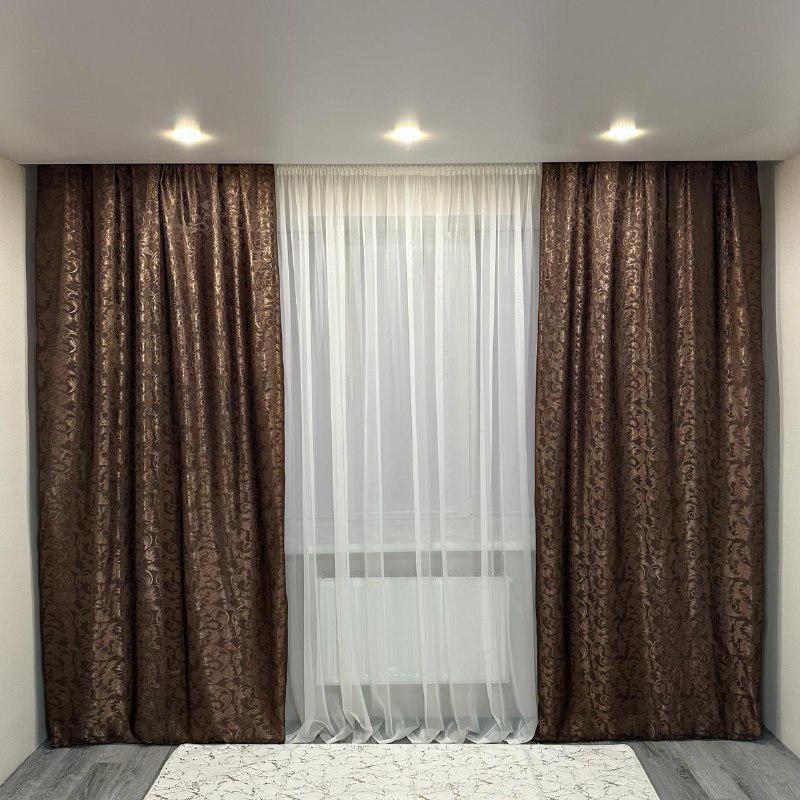 Штори Севілья жаккардові 1,5 х2, 7 м 2 шт. Шоколадний (Севілья-1) - фото 10 Штори Севілья жаккардові 1,5 х2, 7 м 2 шт. Шоколадний (Севілья-1) - фото 10