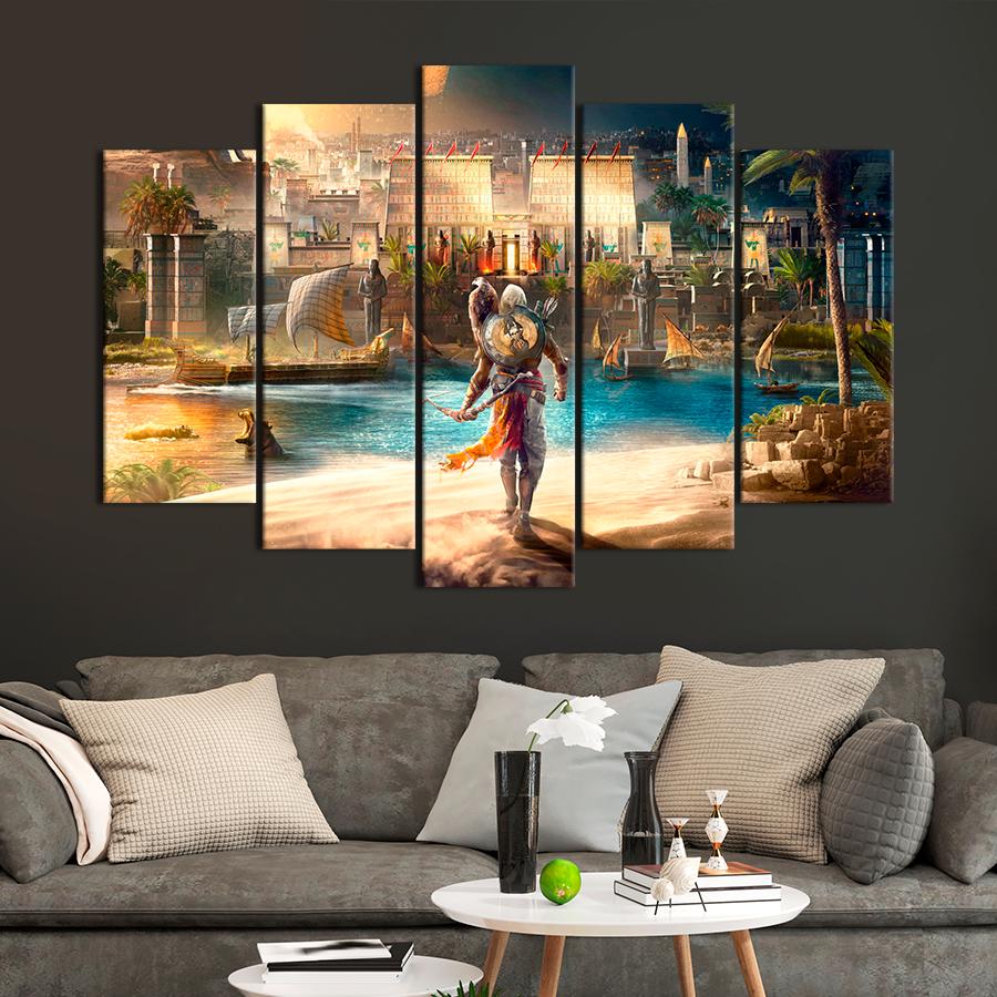 Настенний декор Герой на фоне Египта Assassin's Creed: Истоки 187x119 см (A207-5)