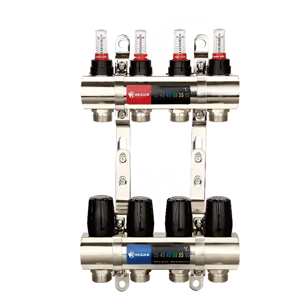 Коллекторная группа REIGER на 6 выходов из латуни и никеля (TU-24452)