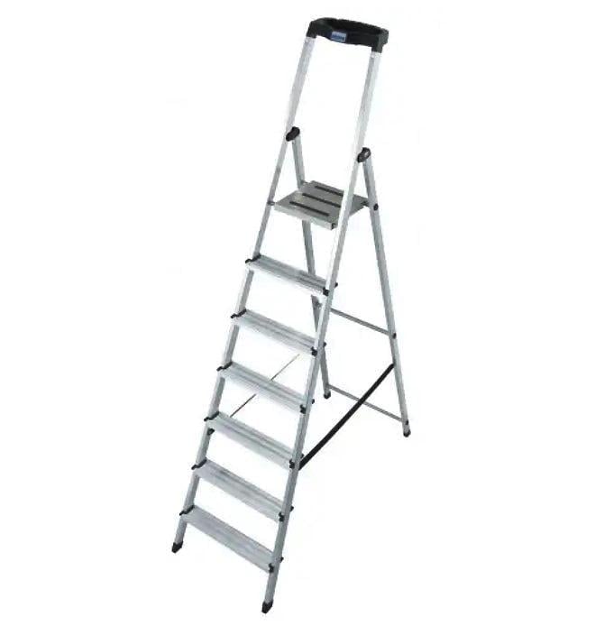 Стремянка алюминиевая Krause Safety 126351 7 ступеней односторонняя расставная (22884) Стремянка алюминиевая Krause Safety 126351 7 ступеней односторонняя расставная (22884)