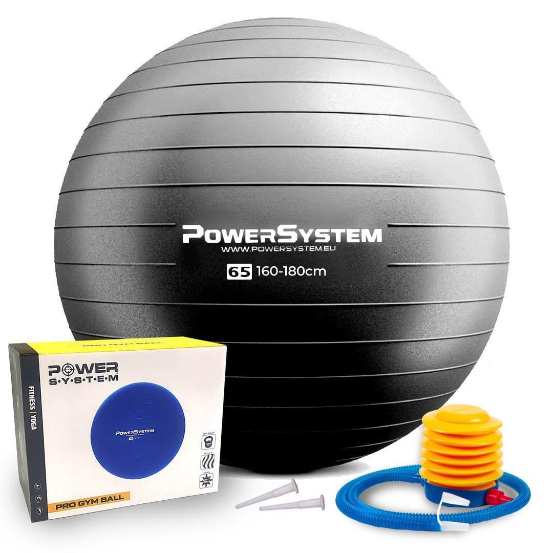 Мяч для фитнеса Power System PS-4012 PRO Gymball Ø 65 см Black (3070020871)