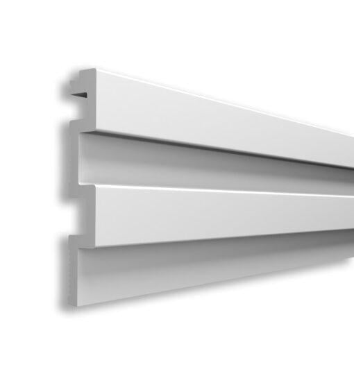 Реечная панель стеновая полимерная Walldeco D402-301 2900х115х18 мм Белый (D402-301)