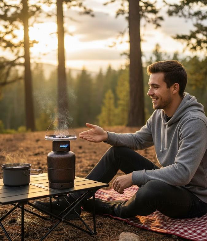 Балон кемпінговий газовий з пальником 8 л Коричневий (2104618758) - фото 5 Балон кемпінговий газовий з пальником 8 л Коричневий (2104618758) - фото 5