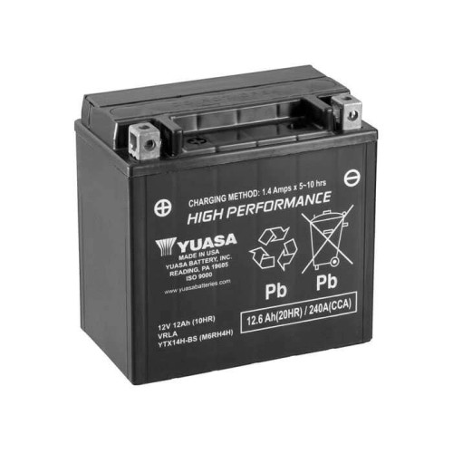Аккумулятор YuasaBatteryEuropeGmb МОТО MF AGM YTX14H-BS сухозаряженный 12V 12,6Ah