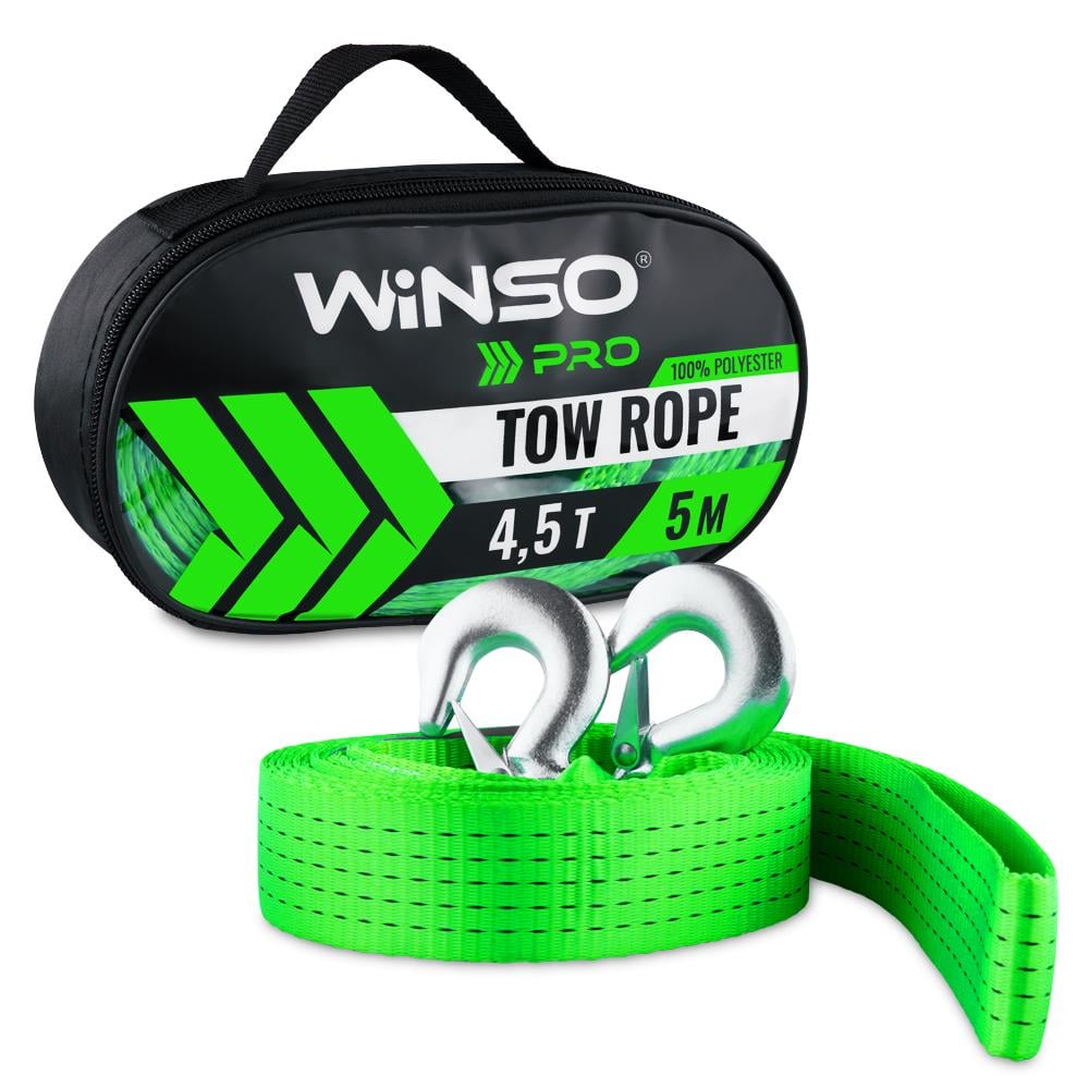 Трос буксировочный ленточный Winso Pro, 4,5т 5м