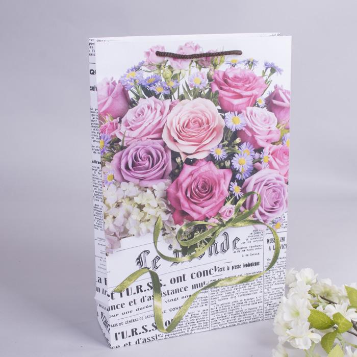 Подарочный пакет Розы 25x38x8 (5432-18)