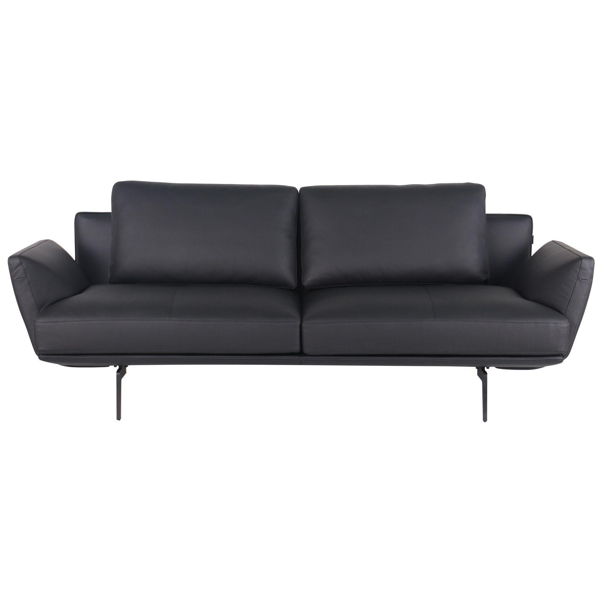 Диван нераскладной AMF Bruni из металла/дерева и комбинированной кожи Black (546995)