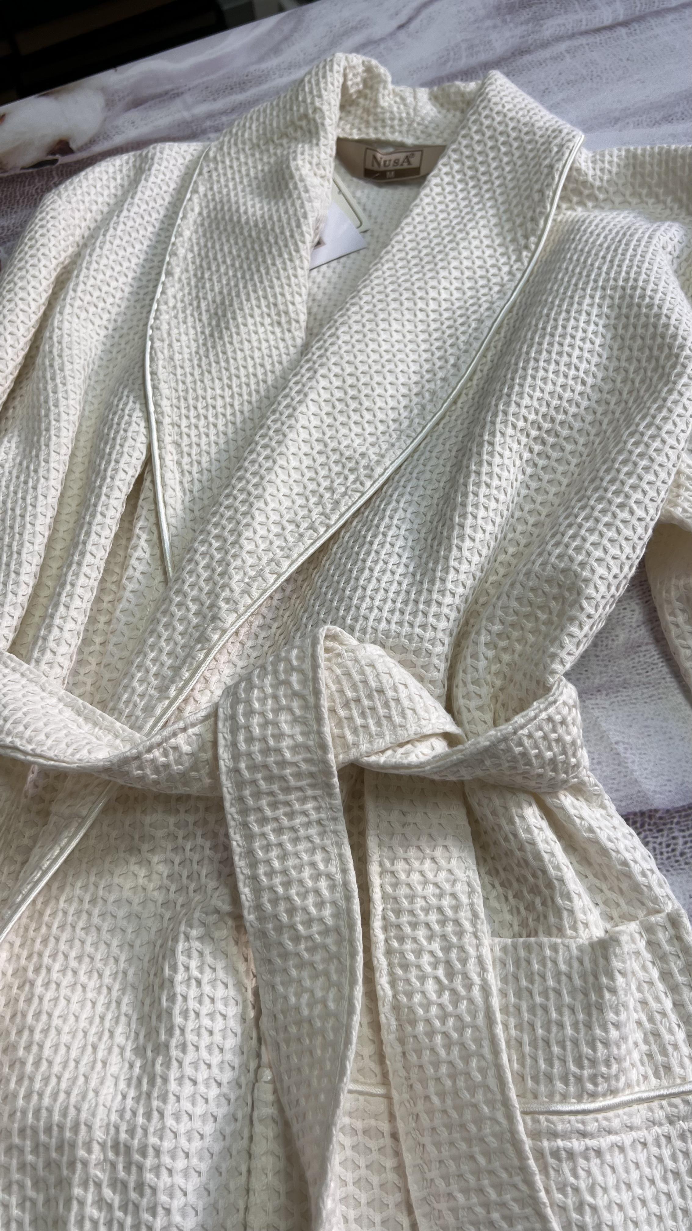 Халат жіночий Nusa бамбук/бавовна M Кремовий (2676746717) - фото 4 Халат жіночий Nusa бамбук/бавовна M Кремовий (2676746717) - фото 4