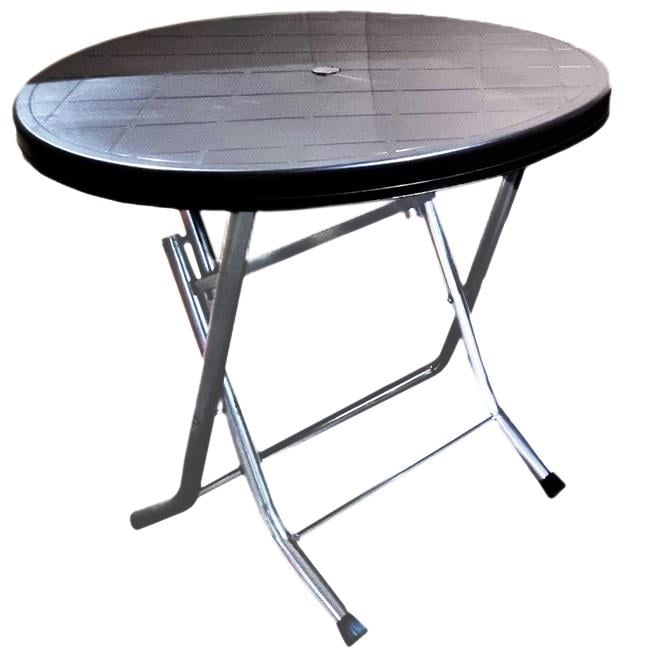 Стіл садовий Барі розкладний пластиковий круглий D 80 см Коричневий (26004450) Стіл садовий Барі розкладний пластиковий круглий D 80 см Коричневий (26004450)