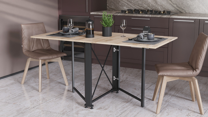 Обеденный стол книжка Ferrum Decor 152х73х75 см Дуб Сан Марино (28341350)