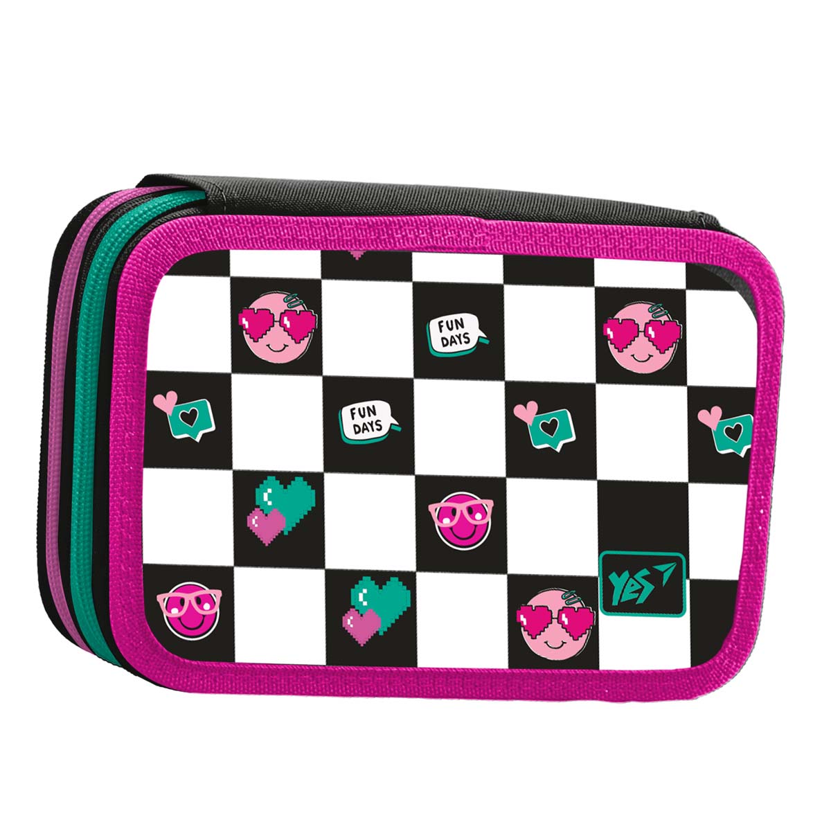 Пенал жесткий YES HP-01 двойной Lovely Smile (533384)