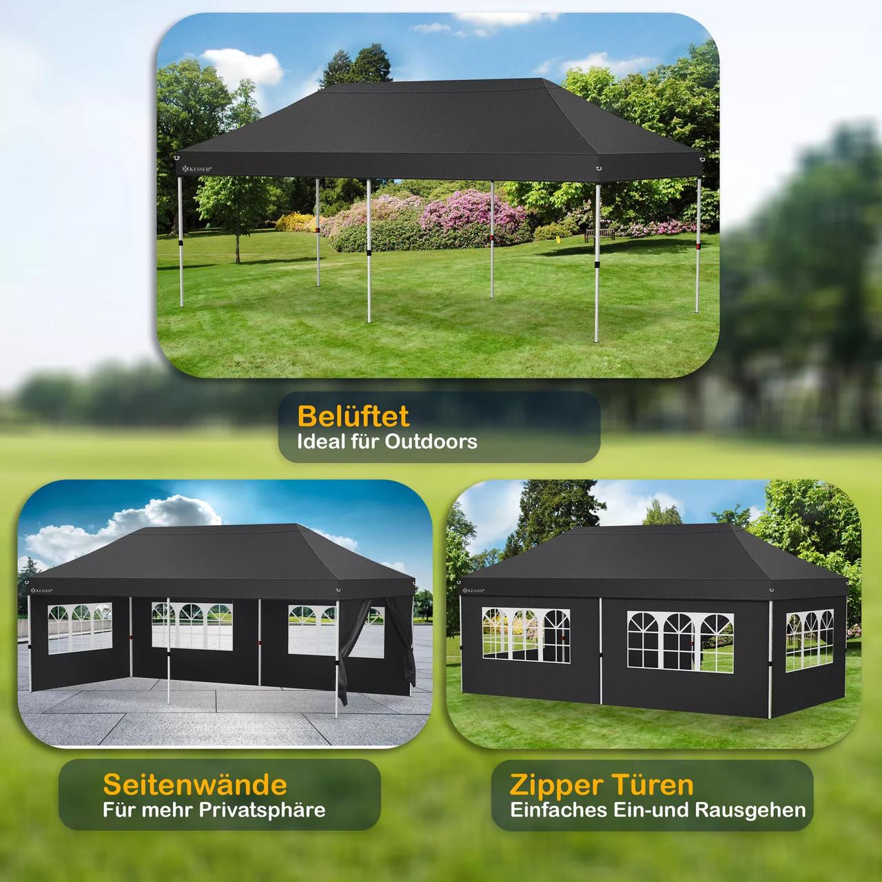 Павильон садовая KESSER 6x3 м UV50+ Черный - фото 5 Павильон садовая KESSER 6x3 м UV50+ Черный - фото 5