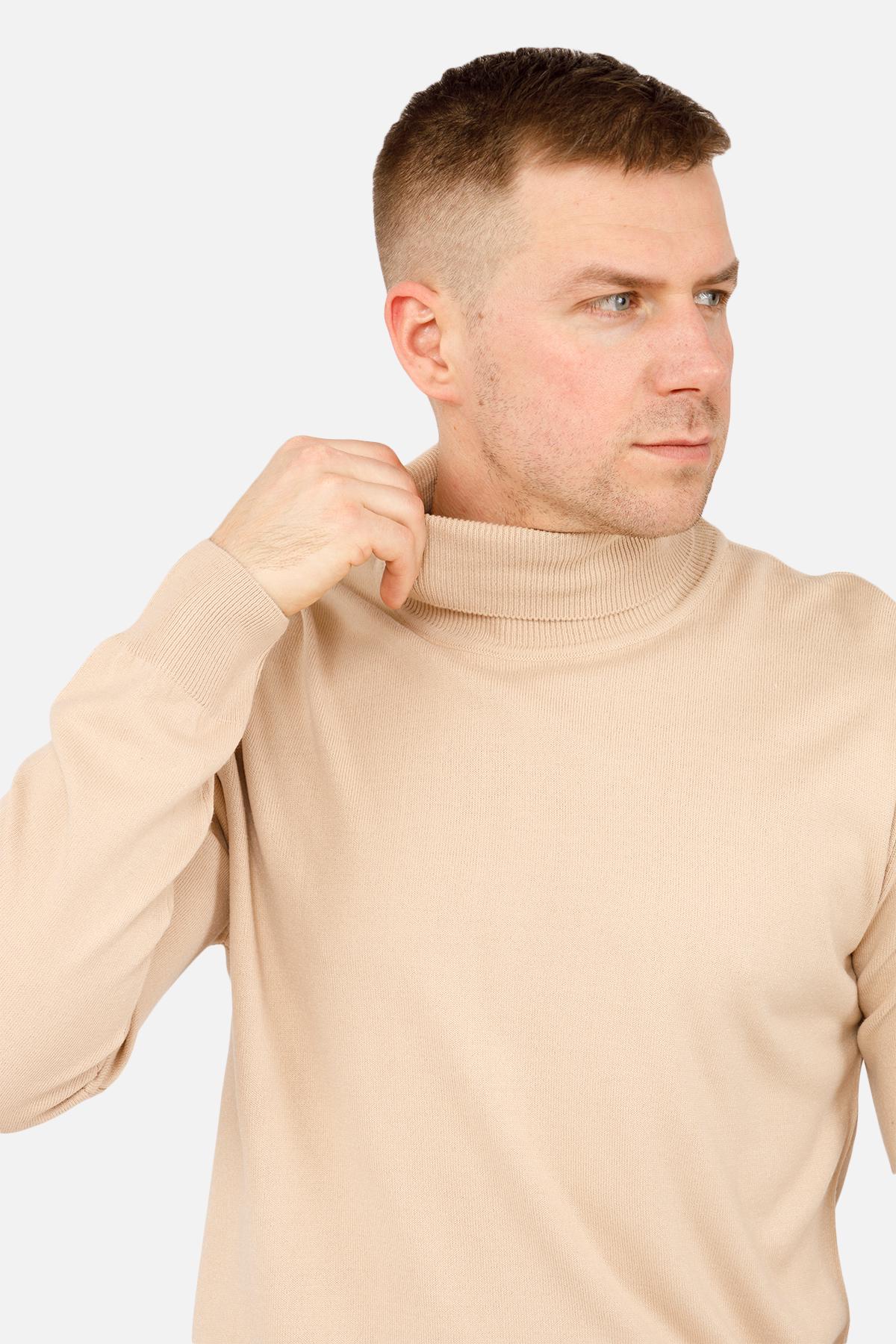 Гольф мужской ЦБ-00260686 р. 50 Бежевый (SKT001023027) - фото 3 Гольф мужской ЦБ-00260686 р. 50 Бежевый (SKT001023027) - фото 3