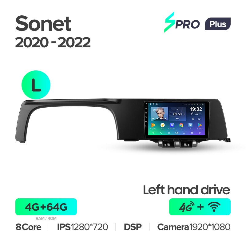 Автомагнітола штатна Teyes SPRO Plus для Kia Sonet 2020-2022 Android SPRO PLUS 4+64G Wi-Fi/4G (1706002239) - фото 2