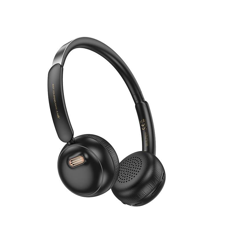 Беспроводные накладные наушники Hoco W62 Verso retro BT headphones Black (6942007648127)