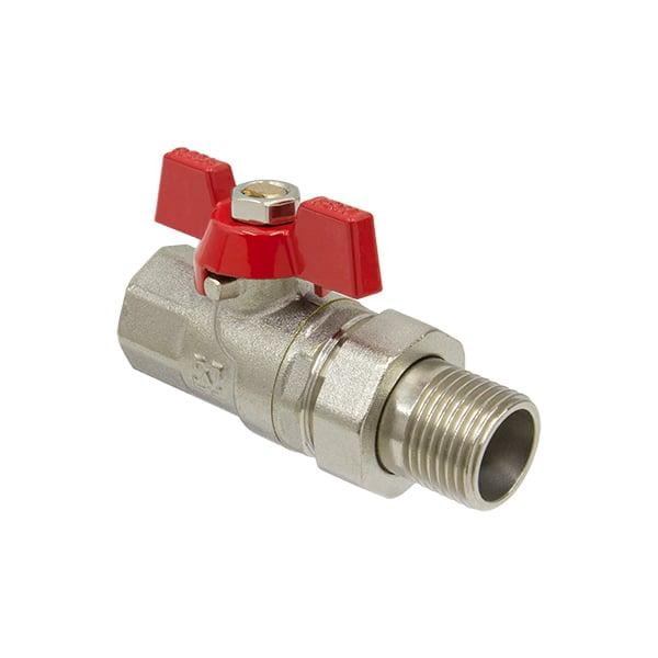 Кран шаровой Raftec с американкой PN40 CSA-011 ВЗ 1/2" Red (54583)