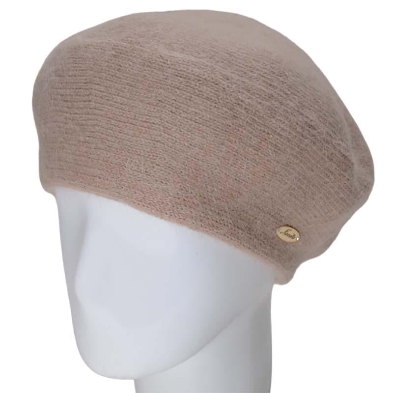 Берет женский ангоровый Novita Николь one size Бежевый