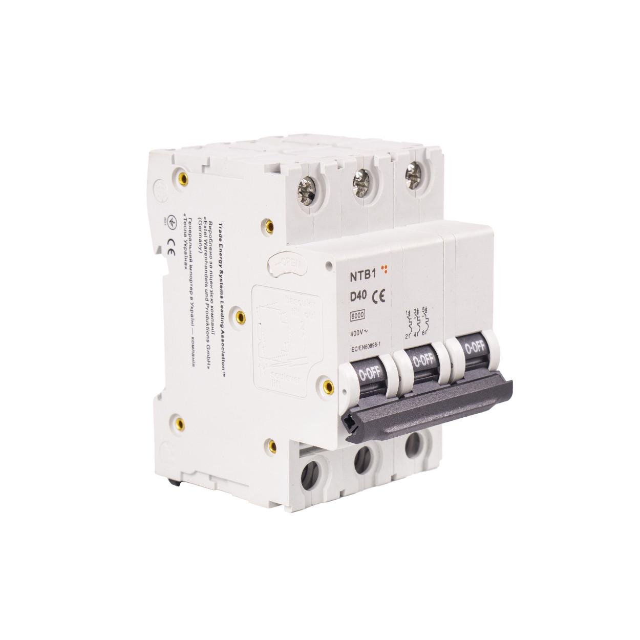 Автоматичний вимикач TESLA NTB1 D40 CE (84) - фото 1