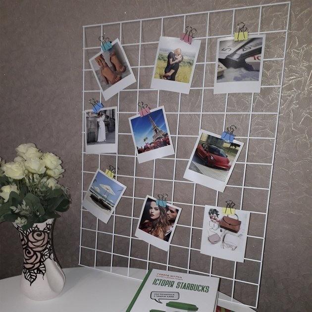 Мудборд Wuw 70х45 см и гирлянда капля росы на батарейках Белый (0818unk)