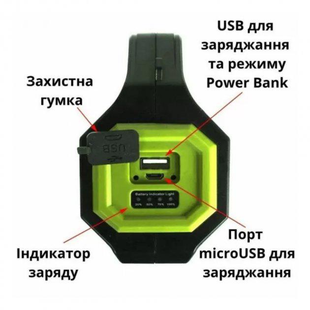 Ліхтар переносний кемпінг T95-LED+COB з функцією PowerBank - фото 5