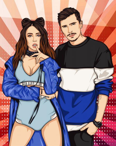 Картина за номерами Brushme Время и Стекло На стилі 51х41х3 см (PGX27264)