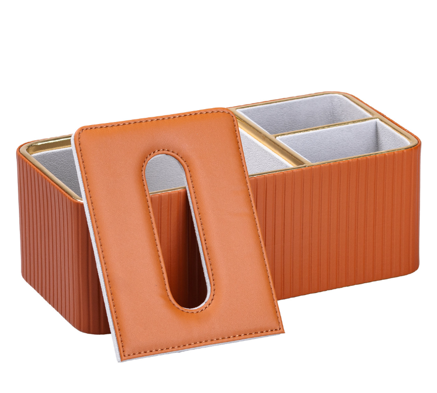 Серветниця-органайзер з еко-шкіри для дому та кафе 3 відділення Коричневий - фото 5 Серветниця-органайзер з еко-шкіри для дому та кафе 3 відділення Коричневий - фото 5