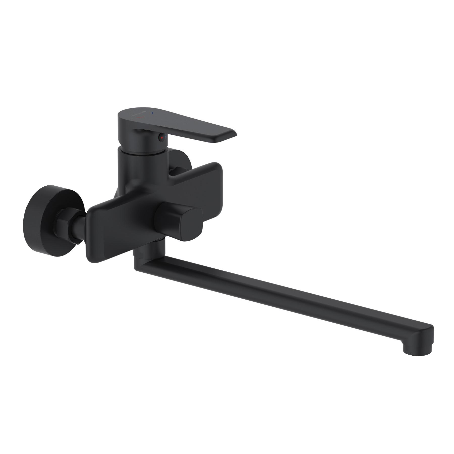 Смеситель для ванны Imprese ARIA f03207510AB однорычажный Черный (161454)