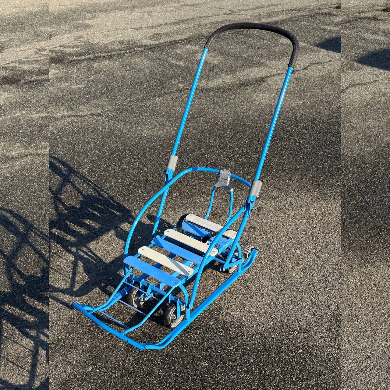 Санки-трансформер детские с колесами Мрія LUX 2026 Голубой - фото 2 Санки-трансформер детские с колесами Мрія LUX 2026 Голубой - фото 2