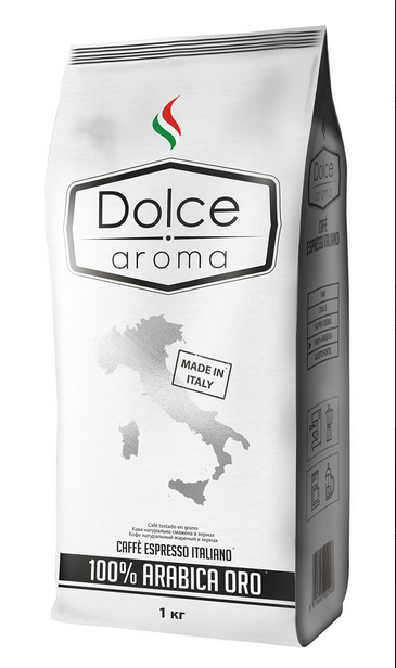 Кофе в зернах Dolce Aroma 100% Аrabica Oro 1 кг (8019650002946) Кофе в зернах Dolce Aroma 100% Аrabica Oro 1 кг (8019650002946)