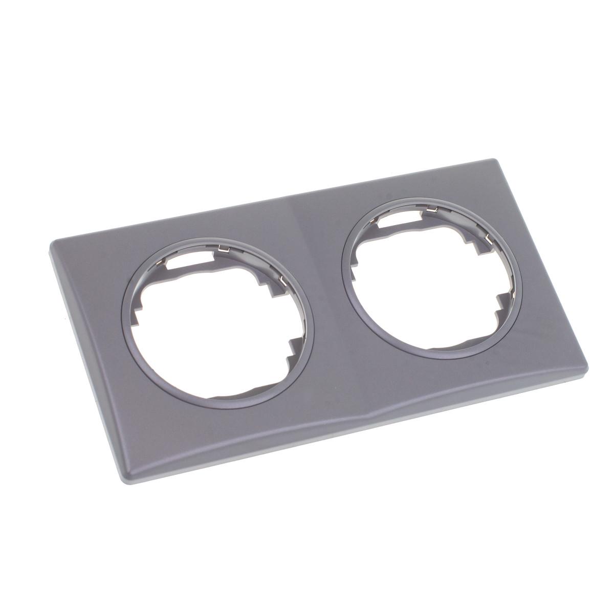 Рамка двойная Brille WB-2F Grey (42-296)