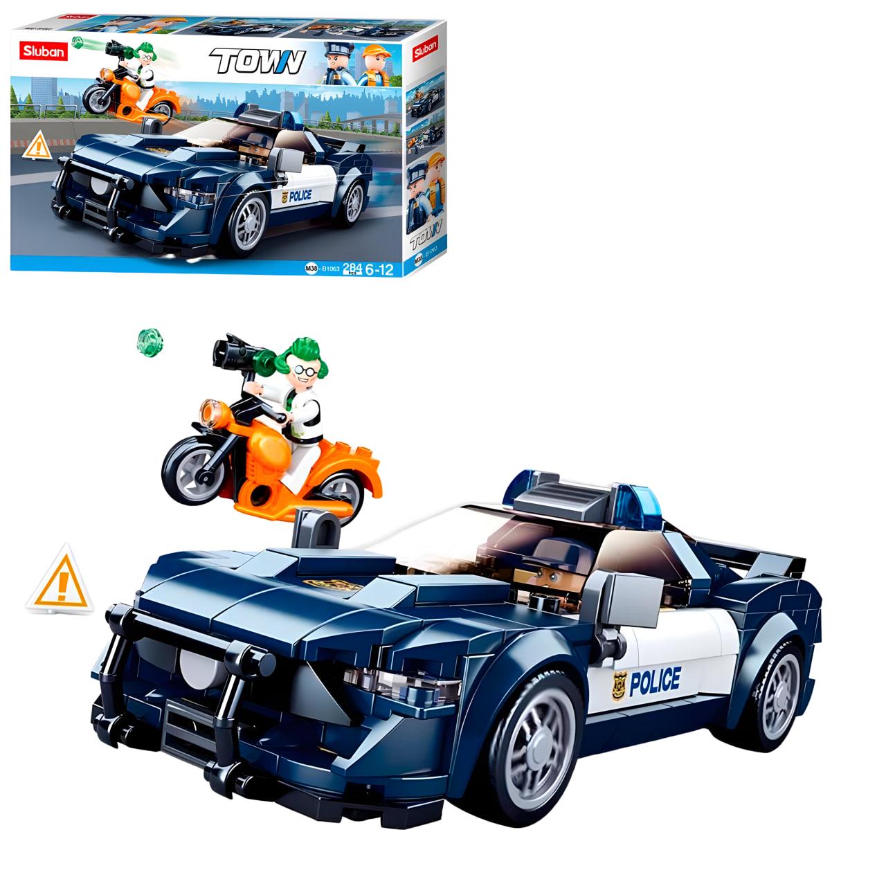Конструктор Sluban Полицейская машина 284 детали (M38-B1063) - фото 4 Конструктор Sluban Полицейская машина 284 детали (M38-B1063) - фото 4