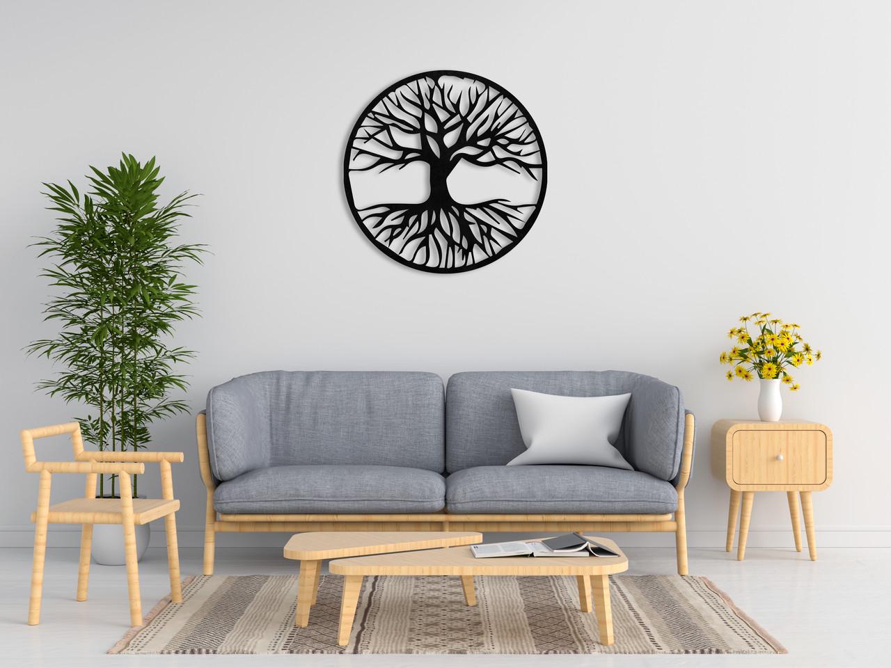 Декоративное панно на стену Upwood Decor Mandala Tree 9 80х80 см Black (1578070621)