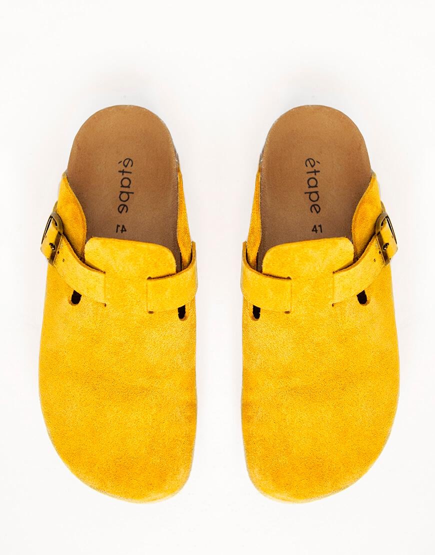 Сліпери slippers suede ocre жіночі ETAPE жовті р. 42