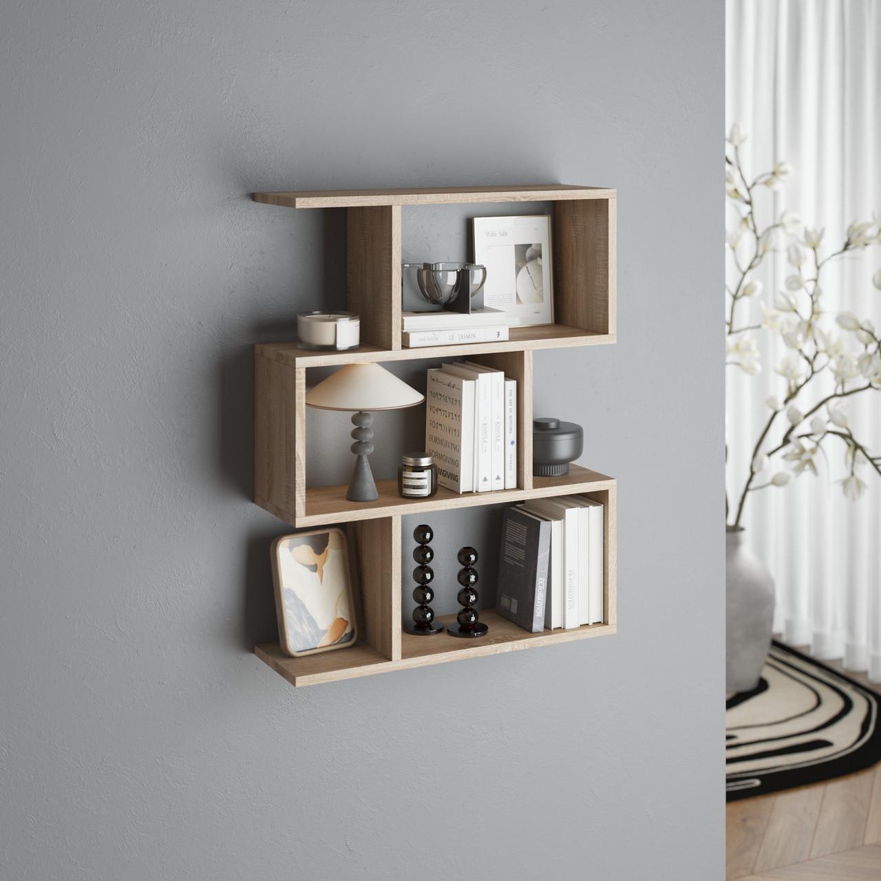 Полка навесная VAYS 60х18х77,2 см Дуб сонома (30254564)