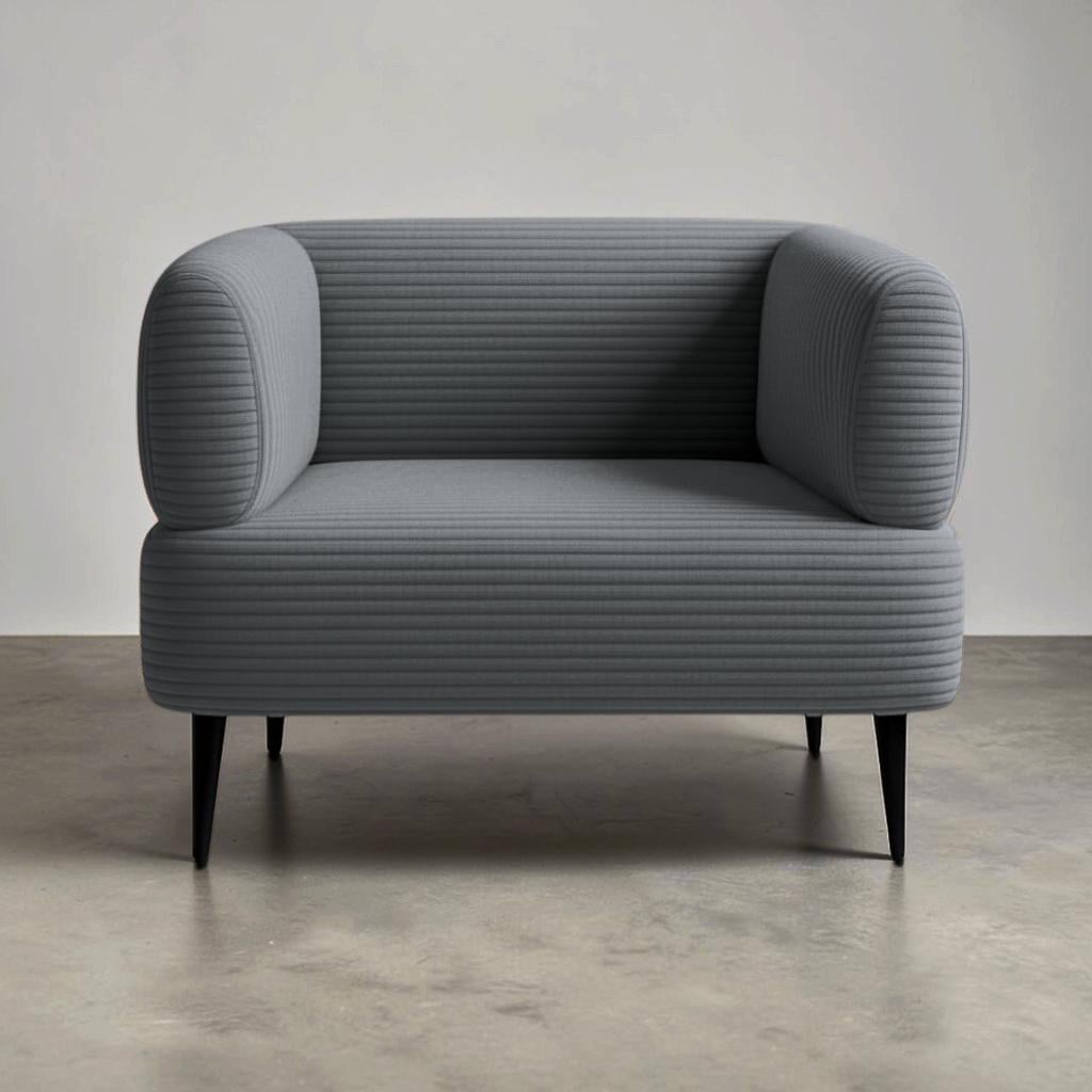 Кресло офисное Tobi Sho Бенно-1 с подлокотниками велюр вельвет 1000х720х750 мм Lotus 96/Grey