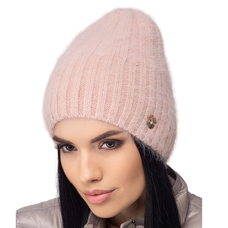 Шапка жіноча Leks Богема ангорова на флісі OS Пудровий (120987) Шапка жіноча Leks Богема ангорова на флісі OS Пудровий (120987)