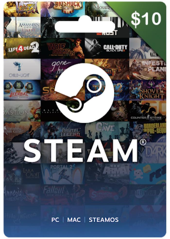 Карта оплаты Steam Wallet Gift Cards 10 USD регион Украина (78219921)