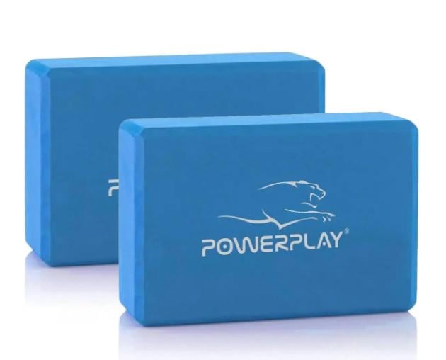 Блоки для йоги PowerPlay 4006 Yoga Brick EVA 2 шт. Синий (PP_4006_Blue_2in)