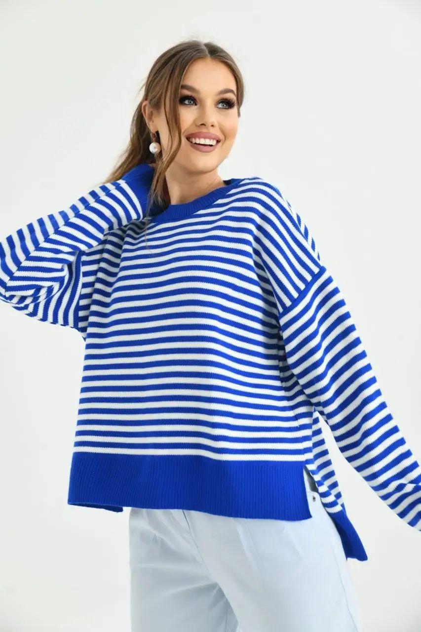 Свитер женский 207015 XL-2XL Синий (207015_!337469_48-50) Свитер женский 207015 XL-2XL Синий (207015_!337469_48-50)