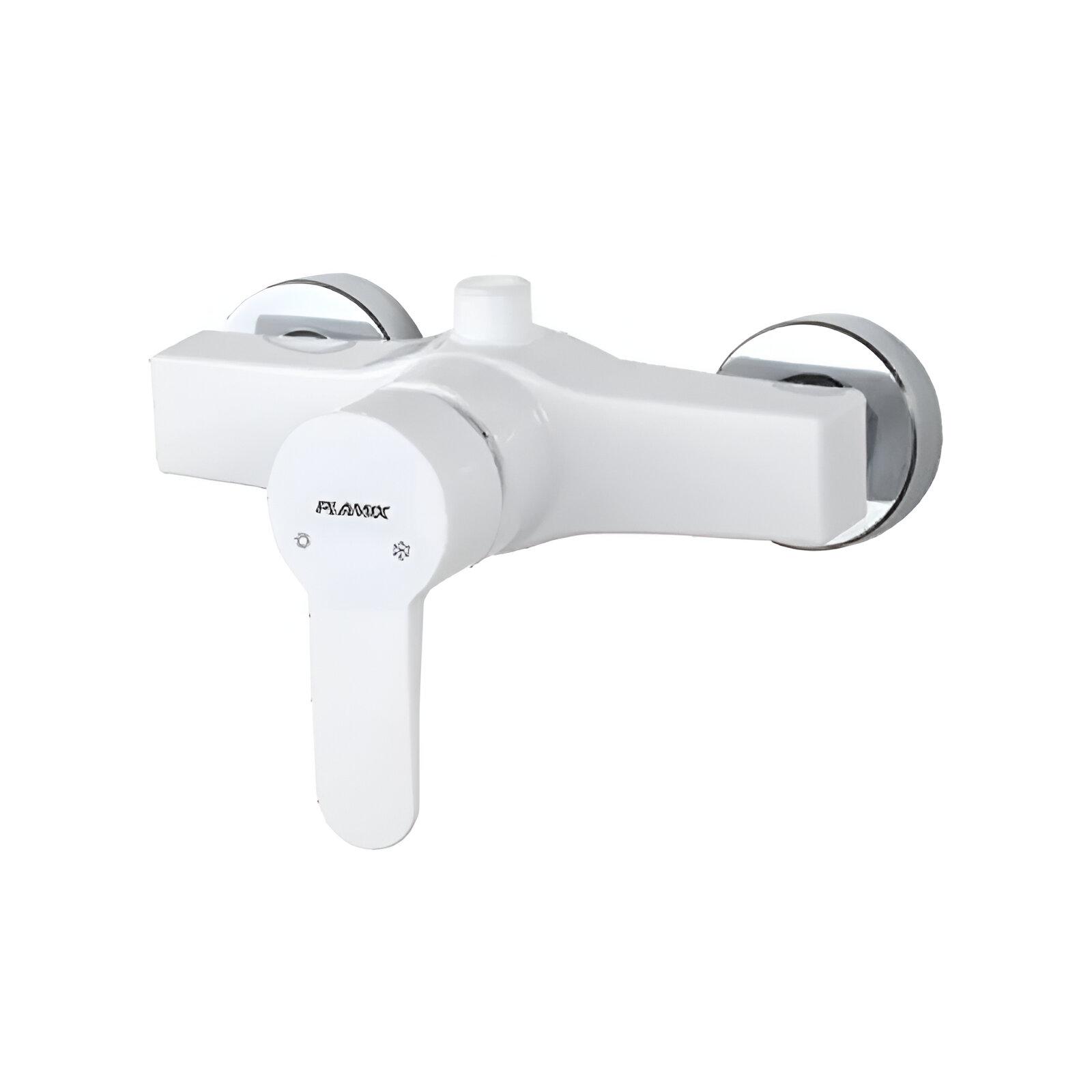 Смеситель для душа PLAMIX MARIO-003 SET White со шлангом/лейкой и кронштейном (MX1894)