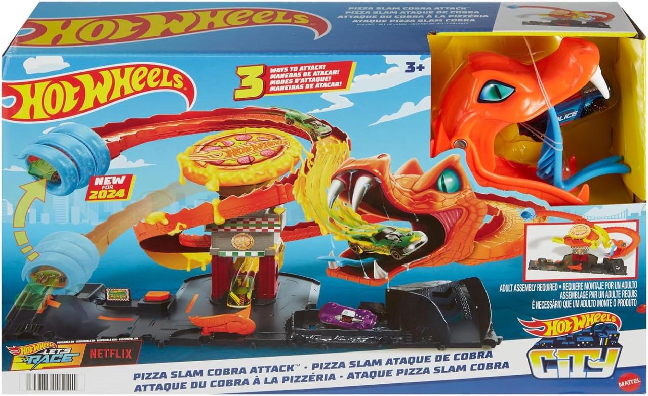 Игровой набор Hot Wheels Pizza Slam Cobra Attack Атака Кобры HTN81