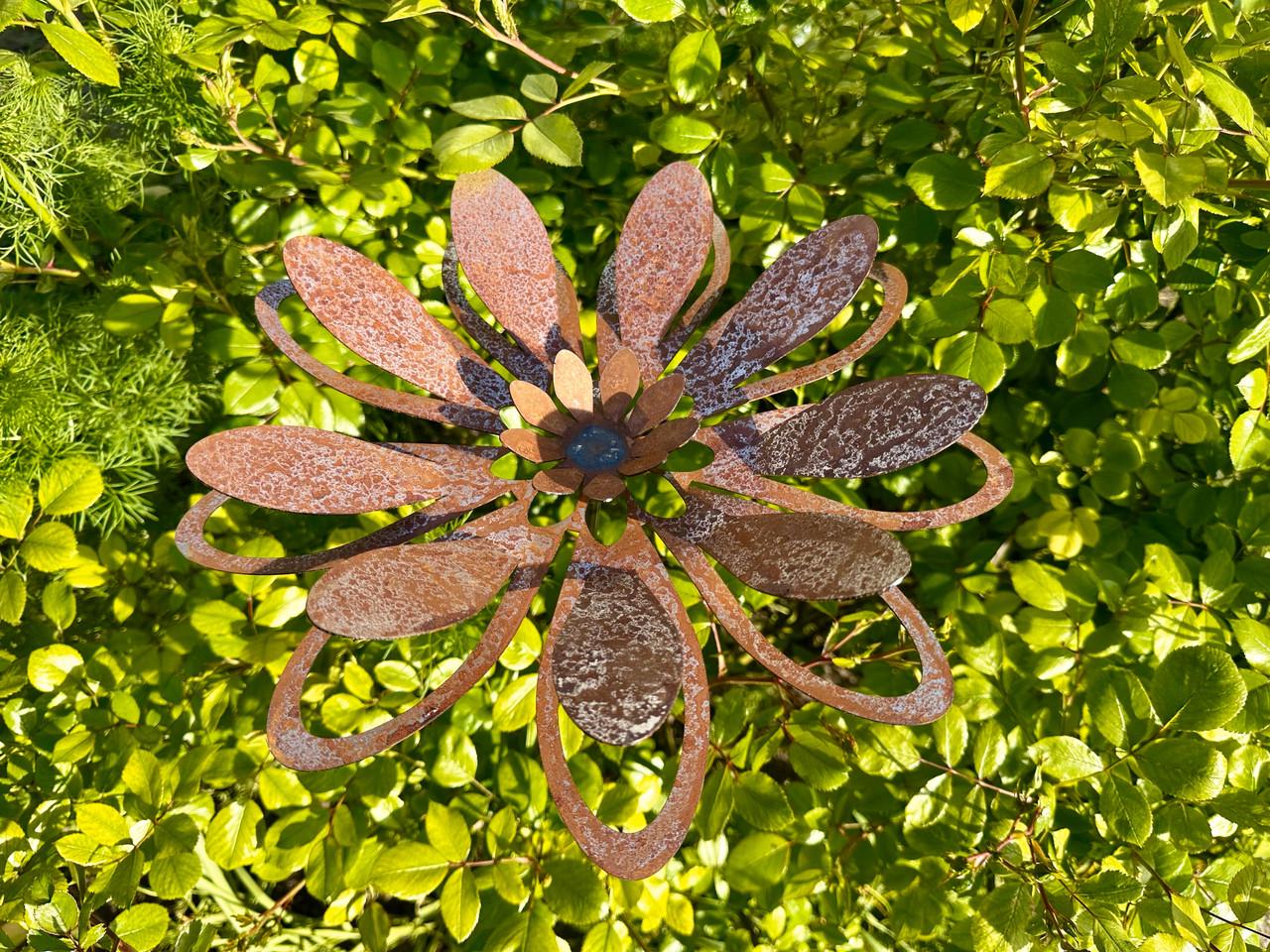 Садовая фигура Ржавый металлический цветок рудбекия для вашего двора/клумбы/сада/террасы (DCR039) - фото 3 Садовая фигура Ржавый металлический цветок рудбекия для вашего двора/клумбы/сада/террасы (DCR039) - фото 3