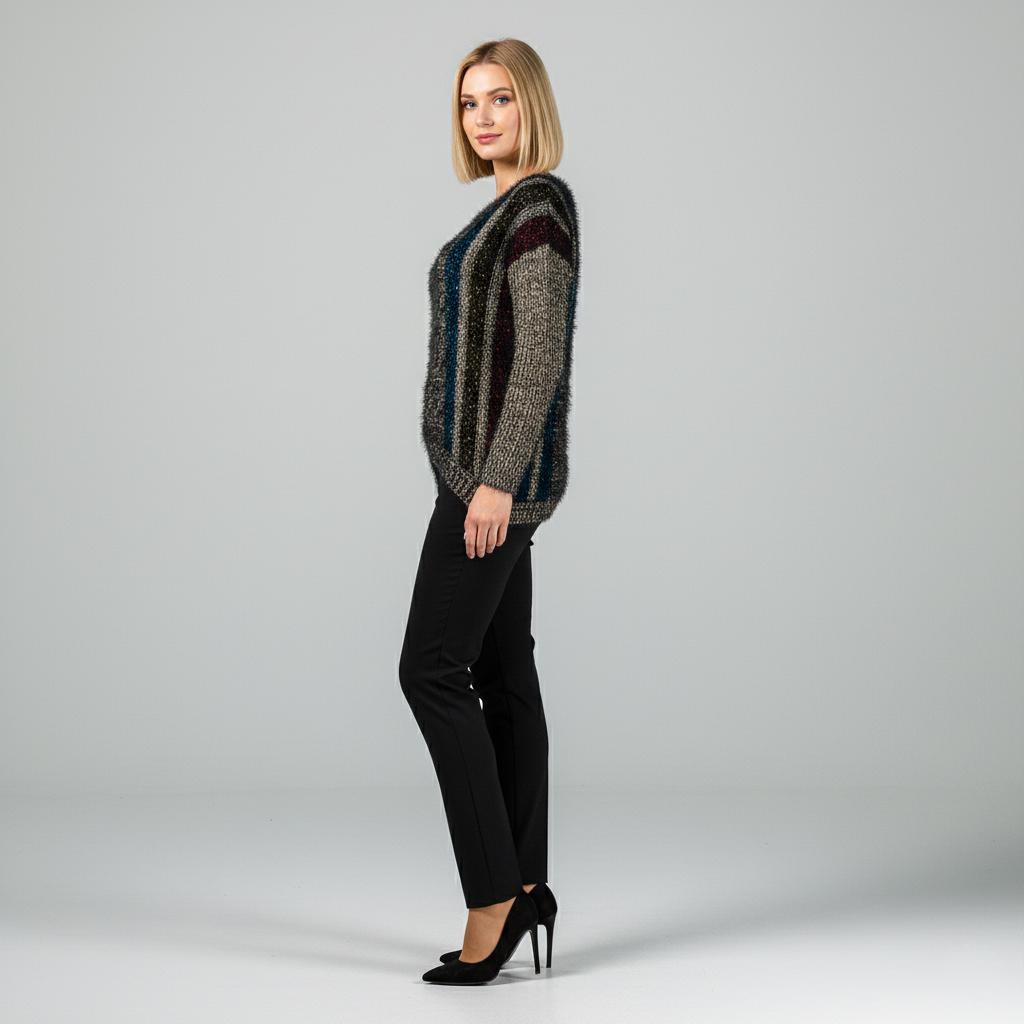 Светр жіночий демісезонний Lowett LW-835309 р. 46 Сірий (17852160) - фото 6 Светр жіночий демісезонний Lowett LW-835309 р. 46 Сірий (17852160) - фото 6