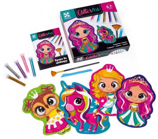 超レアHEAVY L KIDS CDセット ᐉ Набір для творчості Vladi Toys glitter art Казкові принцеси укр