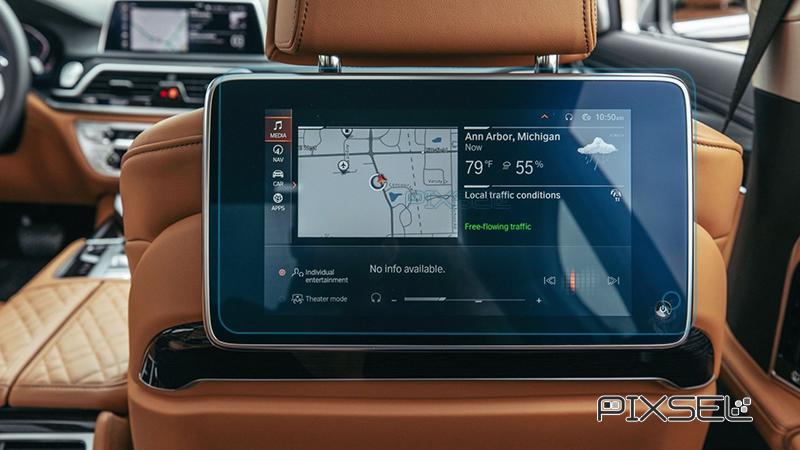Защитное стекло Pixsel гибридное матовое для заднего монитора BMW 7 13,1" 2019-2022 G11/G12