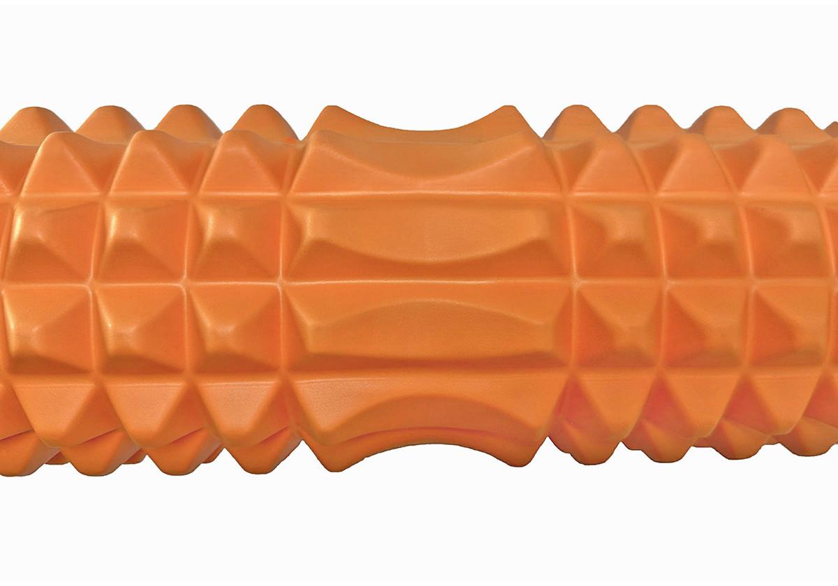 Массажный ролик EasyFit Grid Roller v.2.2 45 см Оранжевый (EF-2028-OR) - фото 3
