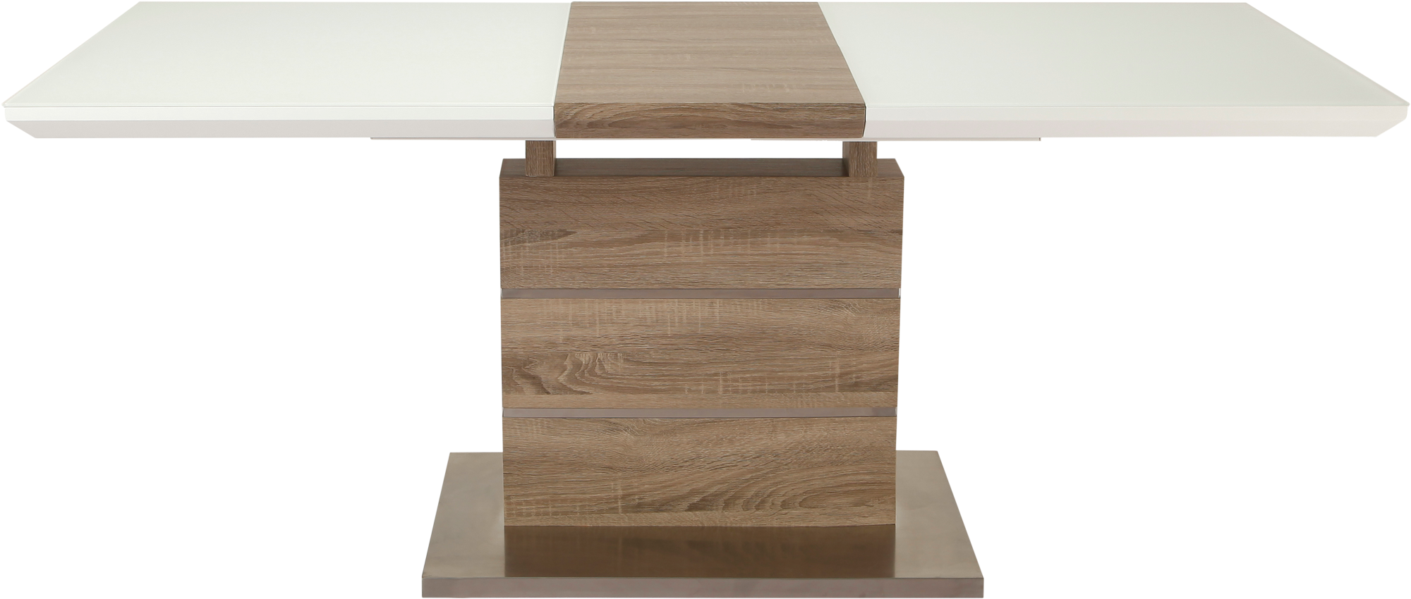 Стіл обідній розкладний GT K-6101 140-180x80x76 см White/Cappucino - фото 3