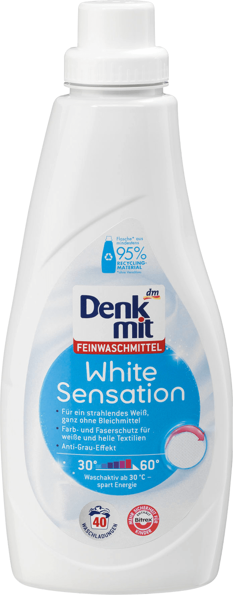 Гель для прання Denkmit White Sensation для білої білизни 1 л (11009965) - фото 1