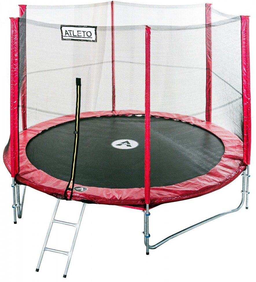 Батут Atleto 404 см с двойными ногами с сеткой Красный (21000202) Батут Atleto 404 см с двойными ногами с сеткой Красный (21000202)
